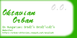 oktavian orban business card
